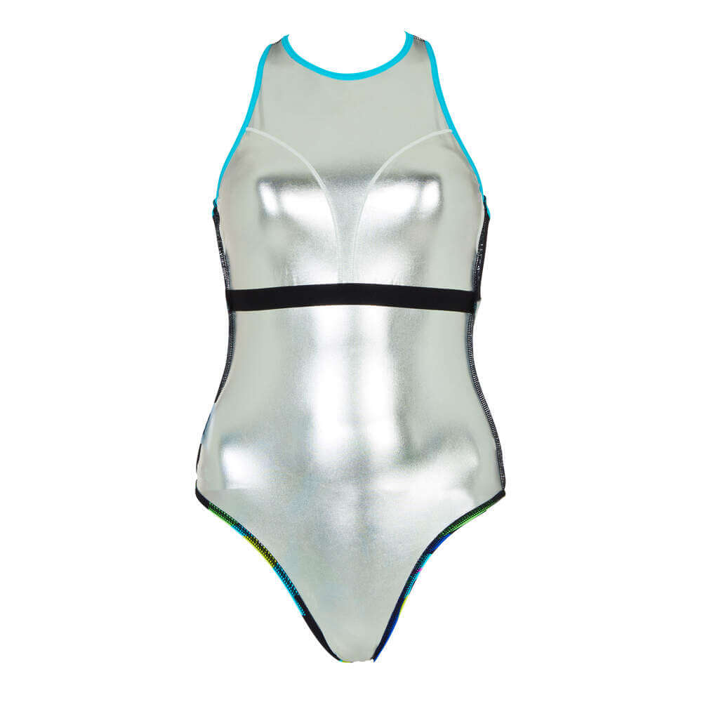 Crossback Thermal Swim Costume - Florish Blue