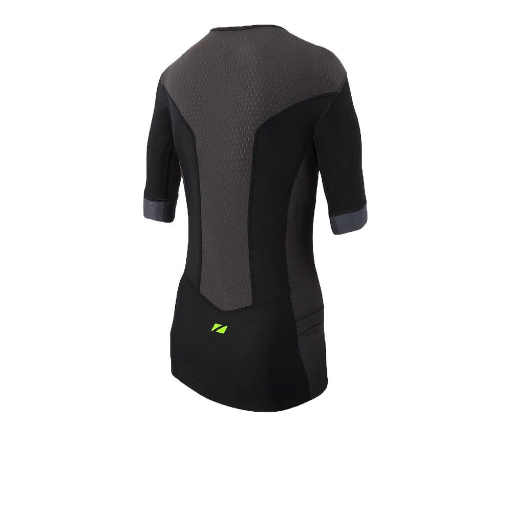 Aquaflo Plus Short Sleeve Tri Top - Black / Green - Men's