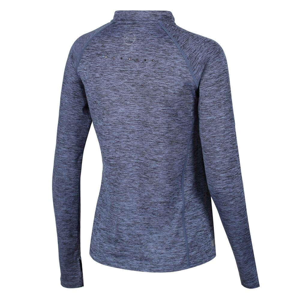 Womans Zip Soft Touch Technical Long Sleeve T Shirt