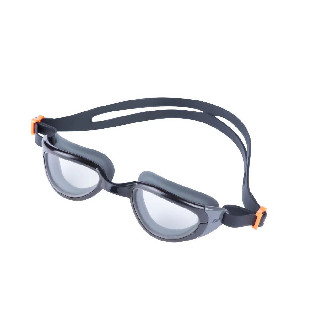 Grey and orange, photochromatic swim goggles by Zone3 for open water swims.