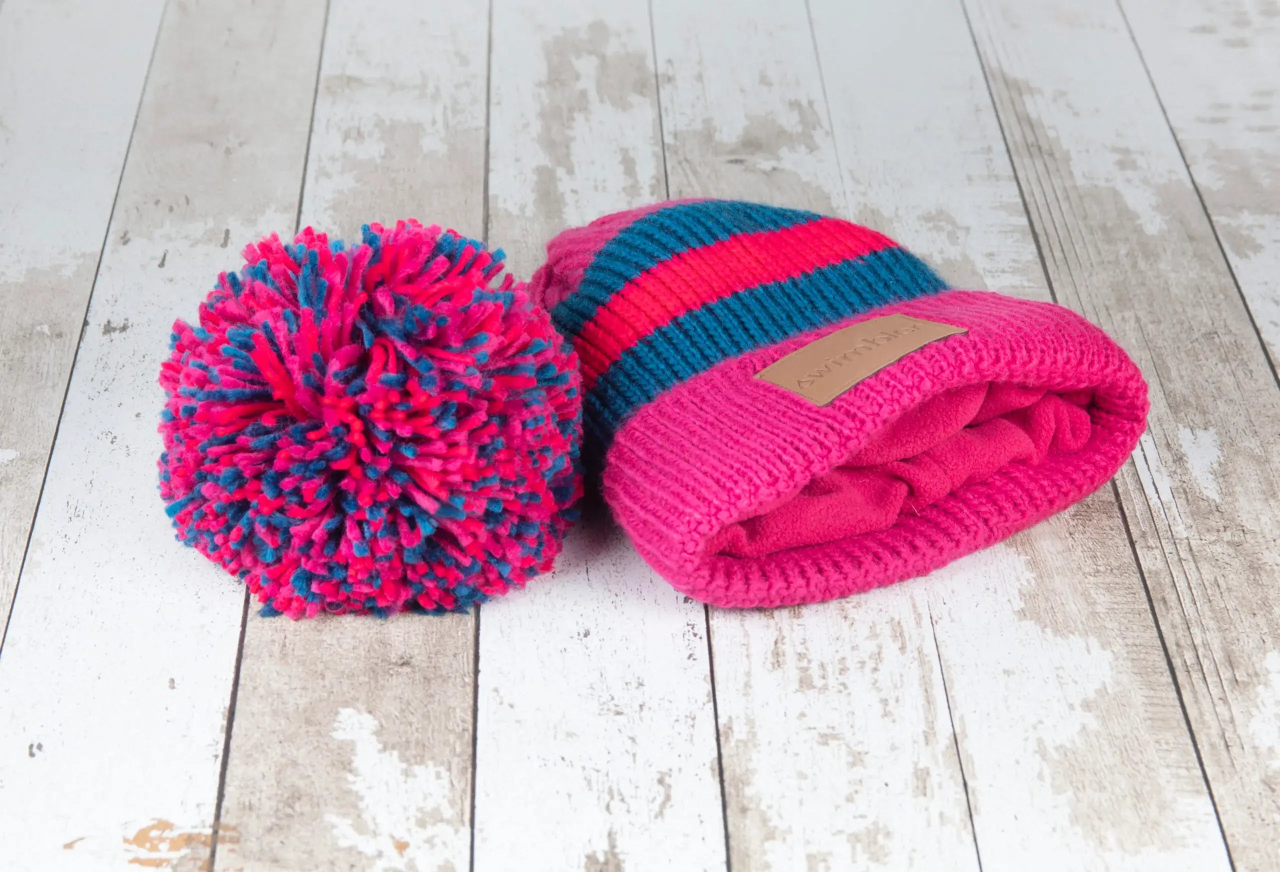 Swimbler Sarnia Cerise Waterproof Bobble Hat