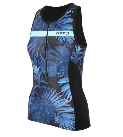 Activate Plus Tropical Palm Sleeveless Tri Top - Womens