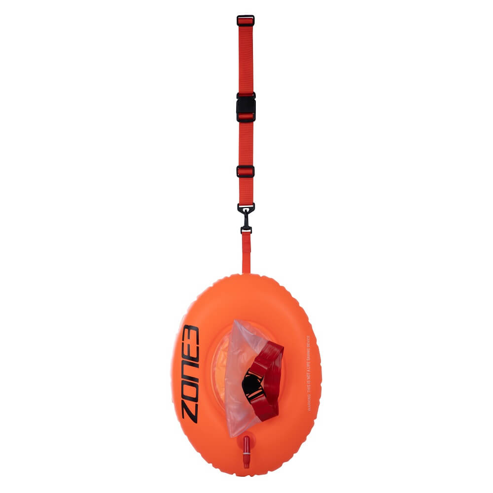 Swim Safety Buoy / Dry Bag Donut - High Vis Orange