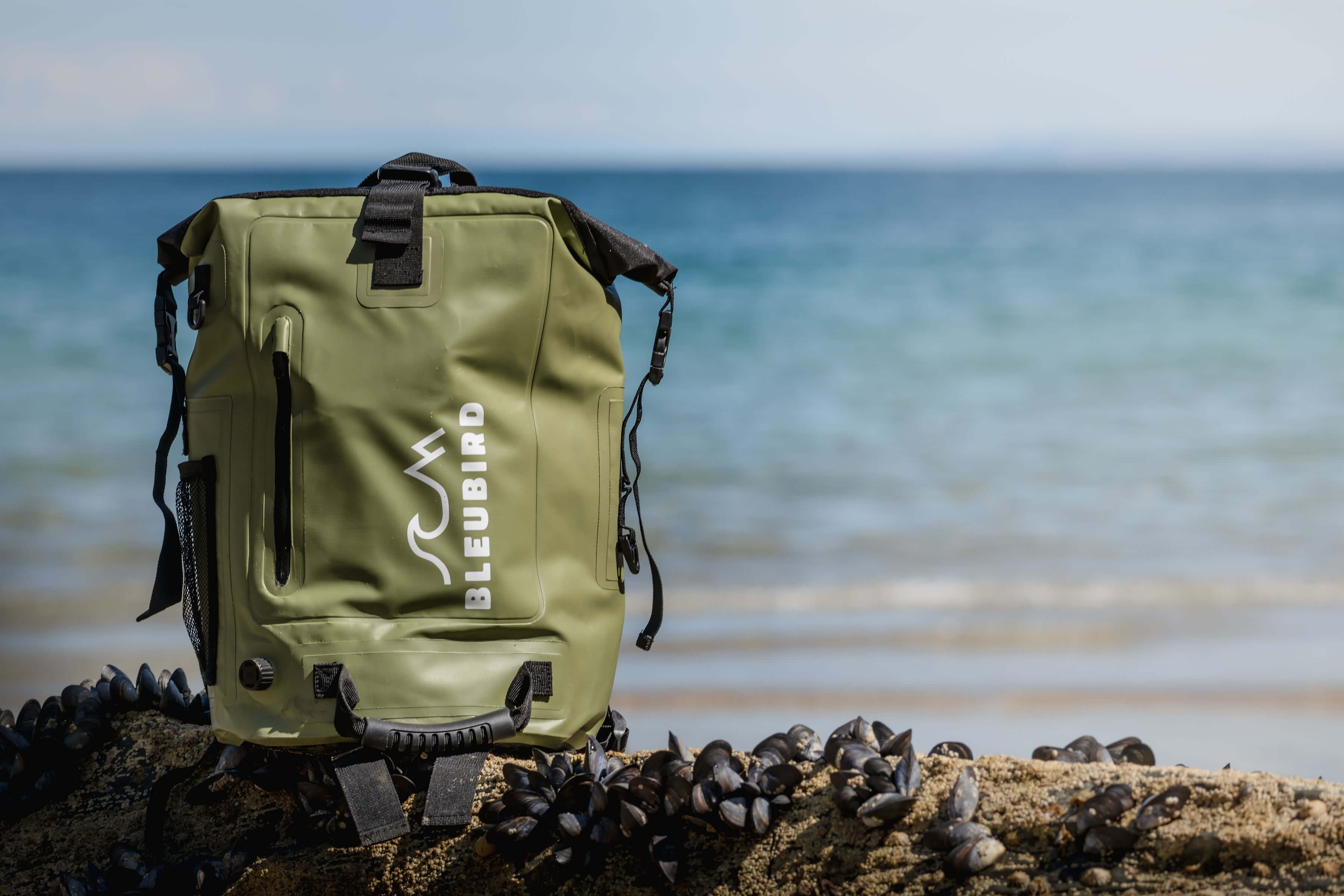 Bluebird 40L waterproof dry bag at the beach!