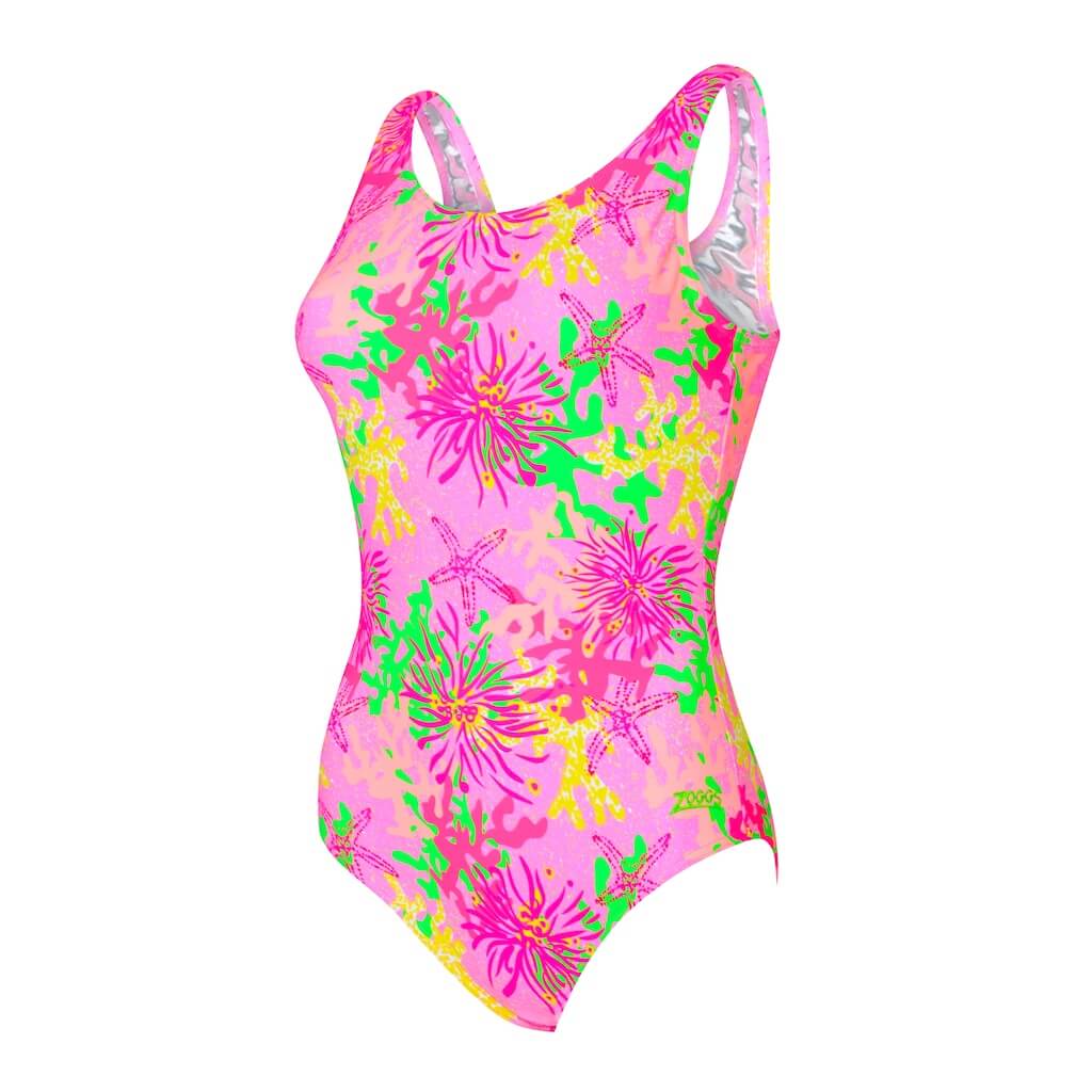 Undersea Magic Pink Scoopback - Silver Lined Thermal Swimsuit
