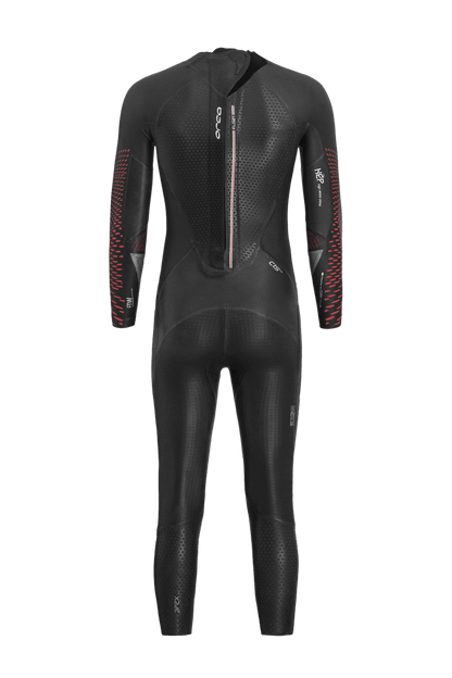Gunmetal back on the orca apex float triathlon wetsuit.