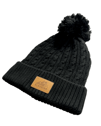 A Black bobble hat, great for cold water swimming