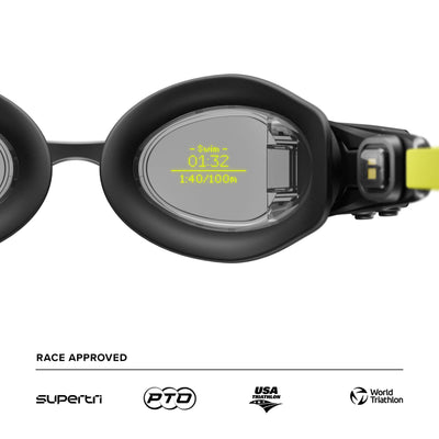 Open water swimming goggles with live performance data – FORM Smart Swim 2 Pro.