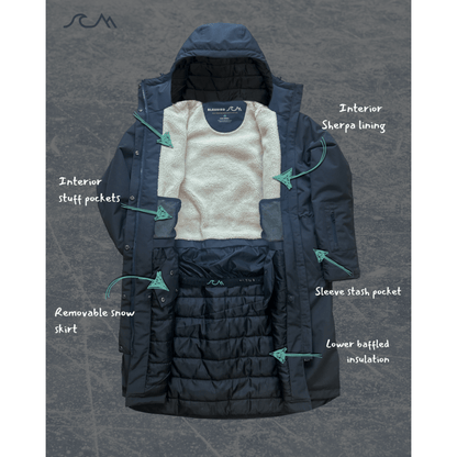 The Bleubird glacier changing robe for cold water sports 