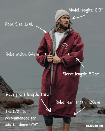 Sizing guide for nordic robe changing robe large/extra large 