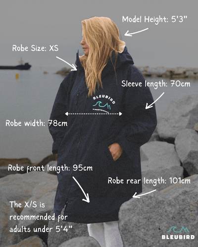 Bleubird nordic robe sizing guide for XS