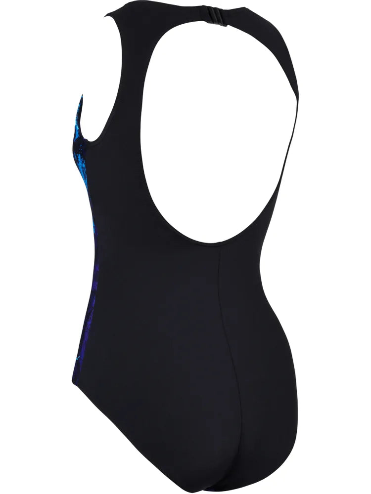 open water swimming costume with an open back. 