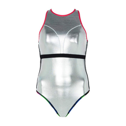 Women’s Zoggs Florish Pink Thermal Swim Costume – Silver-lined one-piece for wild swimming and open water training.