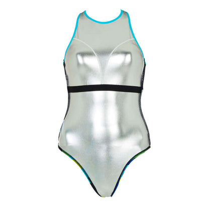 Crossback Thermal Swim Costume - Florish Blue