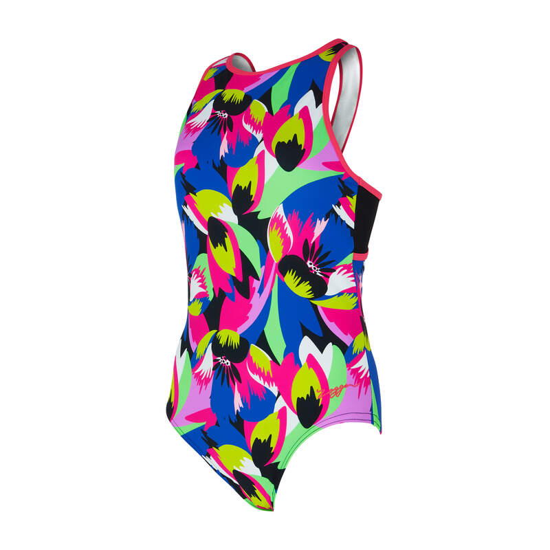 Zoggs Florish Pink Silver-Lined Thermal Swimming Costume – Women’s one-piece for open water and cold water swimming