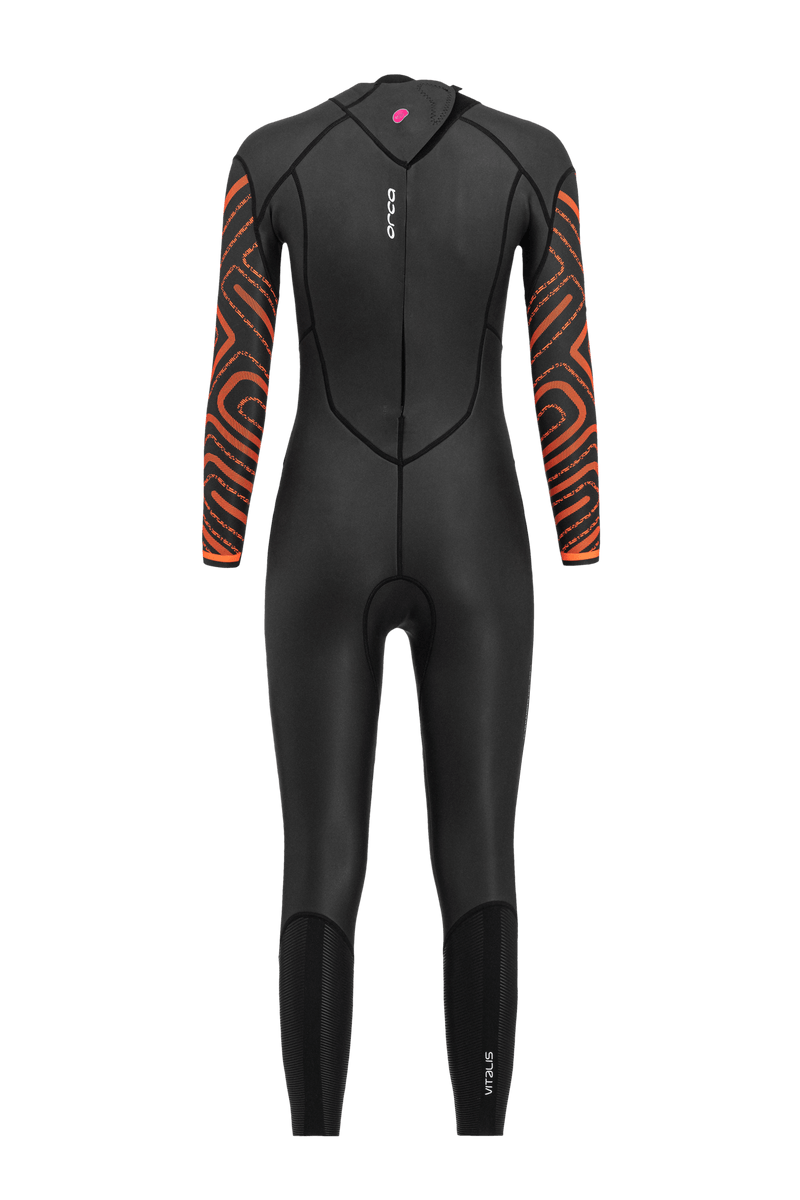 Back product image of the Orca Vitalis breast stroke wetsuit for open water swimming. 