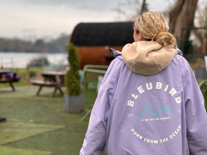 Wood fired sauna in the background at Shepperton Splash 
