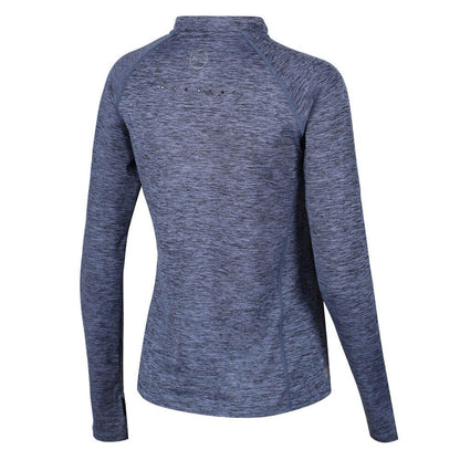 Womans Zip Soft Touch Technical Long Sleeve T Shirt