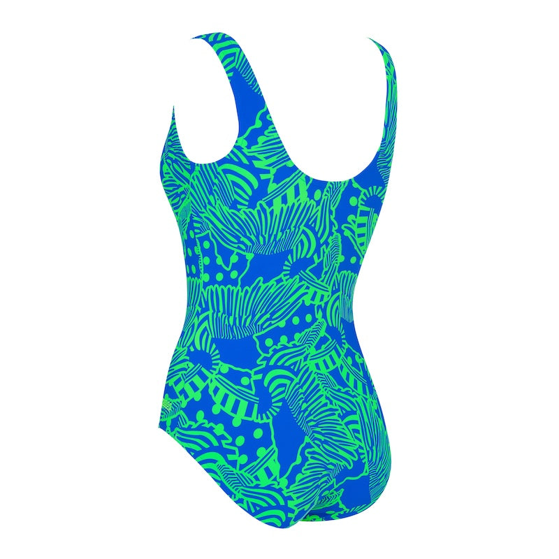 Silver lined thermal swimsuit by Zoggs for cold water swimming. 