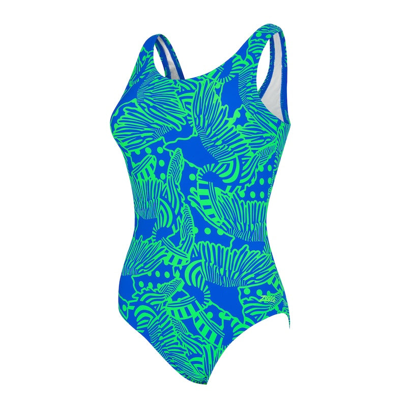 Zoggs silver lined swimsuit for cold water swimming. 