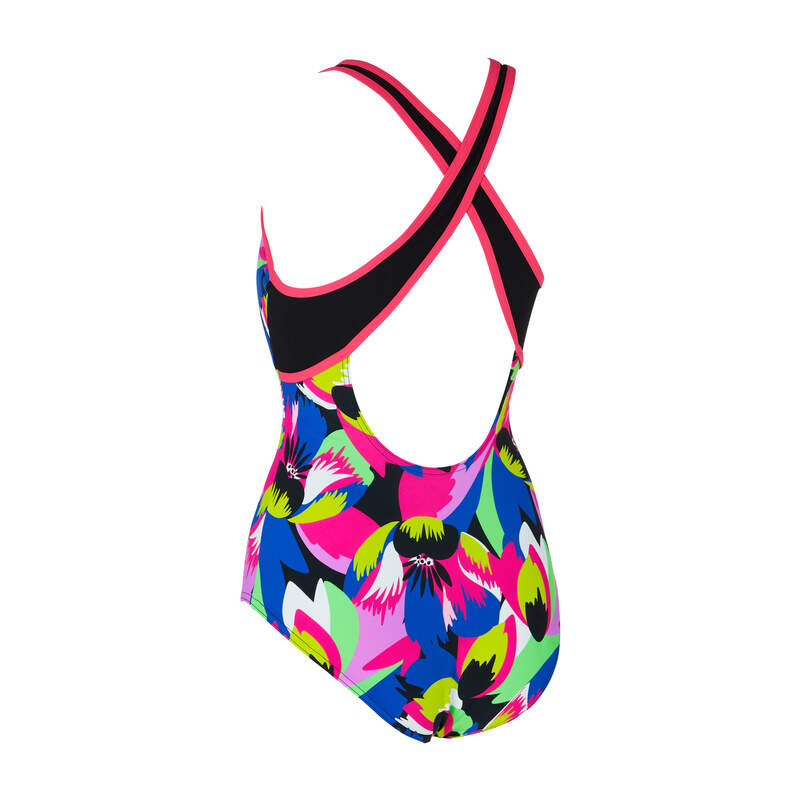 Zoggs Florish Crossback Silver-Lined Swimsuit – EcoFeel thermal swimming costume made from recycled fabric