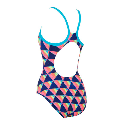 Zoggs Divine Strikeback Swimsuit – Sustainable recycled material swimwear for women, ideal for pool and open water swimming.