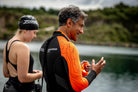 An Open water swimmer wearing the Zoggs Explorer Pro Wetsuit 