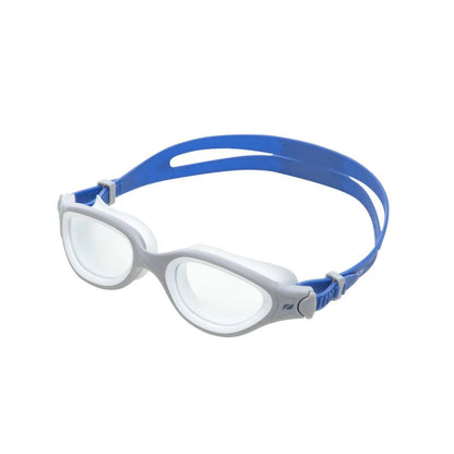The Zone3 Venator-X swim goggles with Blue accents and a clear lens, great for pool swimming. 