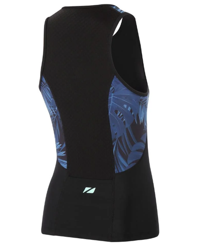 Activate Plus Tropical Palm Sleeveless Tri Top - Womens
