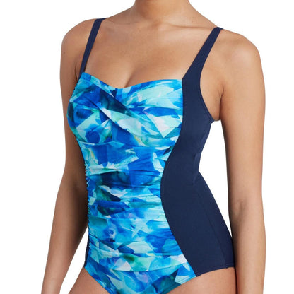 Aqua Digital Ruched Front Swimming Costume