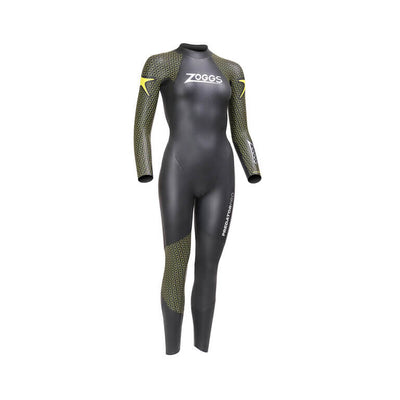 Zoggs predator pro women's triathlon wetsuit that offers ultra buoyancy.