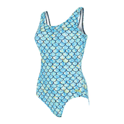 Zoggs thermal swimsuit with silver lining.