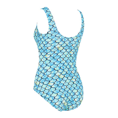 An open water swimming swimsuit with mermaid print by Zoggs 